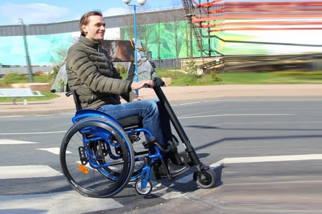Электрическая приставка UNAWHEEL для инвалидной коляски